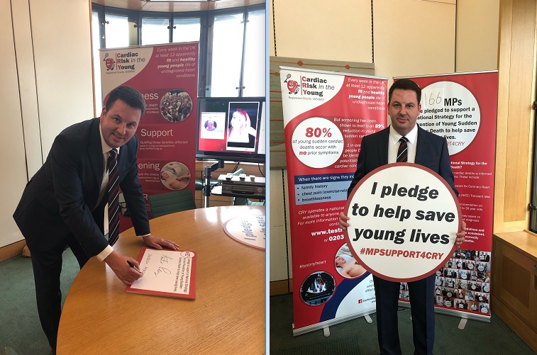 Andrew signs pledge to support a National Strategy for the Prevention of Young Sudden Cardiac Death